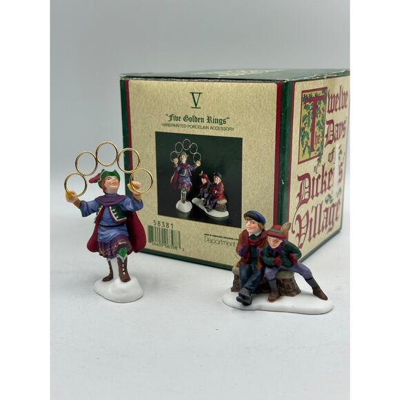 Dept 56 Five Golden Rings The Twelve Days of Dickens Village - Picture 1 of 6